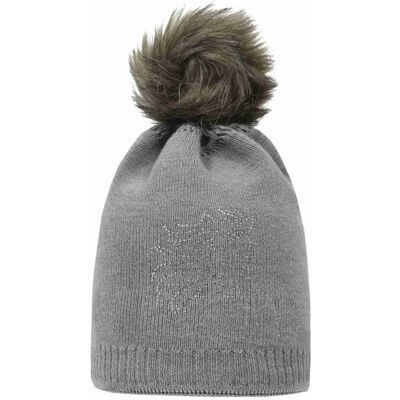 Doll Czapka dziewczęca, szara, pompon, Döll Doll Czapka dziewczęca, szara, pompon, Döll