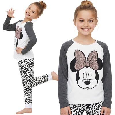 sarcia.eu DISNEY Myszka Minnie Bawełniana piżama w panterkę dla dziewczynki, z długimi rękawami, cekinowy nadruk 6-7 lat 122 cm sarcia.eu DISNEY Myszka Minnie Bawełniana piżama w panterkę dla dziewczynki, z długimi rękawami, cekinowy nadruk 6-7 lat 122 cm