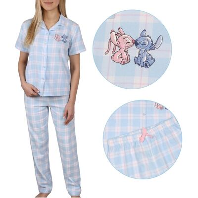 sarcia.eu DISNEY Stitch Niebieska piżama z krótkim rękawem, bawełniana dla dziewczynki, długie spodnie, na guziki 7-8 lat 128 cm sarcia.eu DISNEY Stitch Niebieska piżama z krótkim rękawem, bawełniana dla dziewczynki, długie spodnie, na guziki 7-8 lat 128 cm