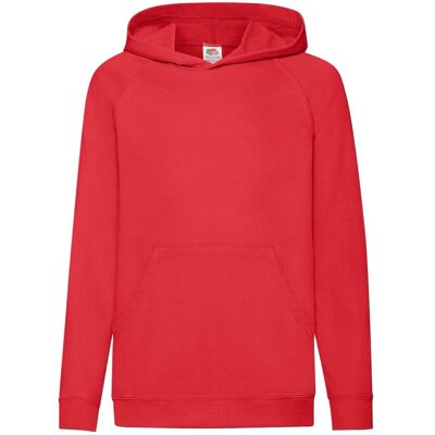 Dziecięca bluza Lightweight Hooded Sweat Fruit of the Loom - Czerwony 9-11 Dziecięca bluza Lightweight Hooded Sweat Fruit of the Loom - Czerwony 9-11