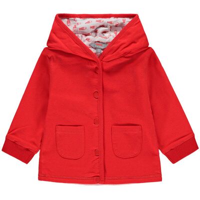 KFG Dziecięca bluza rozpinana, czerwony, rozmiar 56 KFG Dziecięca bluza rozpinana, czerwony, rozmiar 56