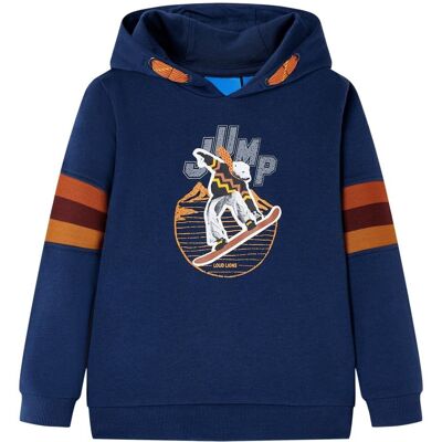 vidaXL Dziecięca bluza z kapturem, granatowa, 116 vidaXL Dziecięca bluza z kapturem, granatowa, 116