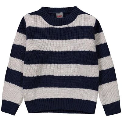 Dziedzięcy sweter w biało-granatowe paski Kanz r.86/92 Dziedzięcy sweter w biało-granatowe paski Kanz r.86/92