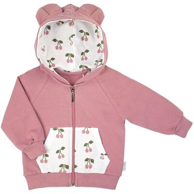 Dziewczęca Bluza dresowa Wisienki wrzosowy, Nicol,r.56 Dziewczęca Bluza dresowa Wisienki wrzosowy, Nicol,r.56