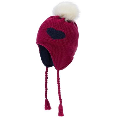 Doll Dziewczęca czapka zimowa z pomponem różowa Döll r.47 Doll Dziewczęca czapka zimowa z pomponem różowa Döll r.47