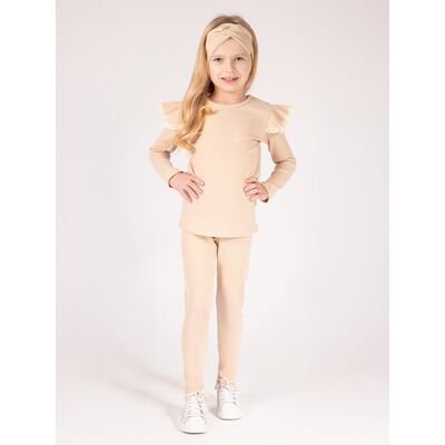 Dziewczęce legginsy beżowe Nicol,r.146 Dziewczęce legginsy beżowe Nicol,r.146
