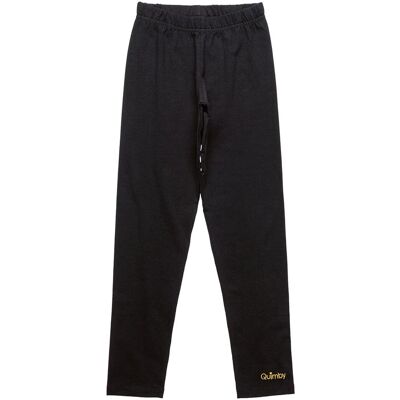 Dziewczęce legginsy czarne Quimby r.140 Dziewczęce legginsy czarne Quimby r.140