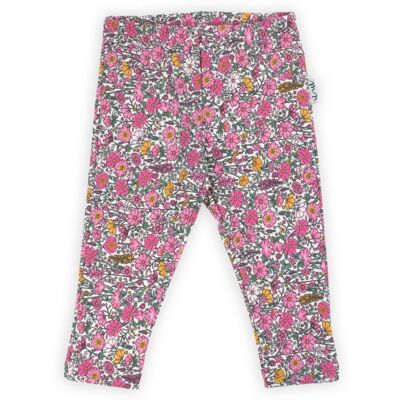 Dziewczęce legginsy dresowe łąka różowe Nicol,r.128 Dziewczęce legginsy dresowe łąka różowe Nicol,r.128