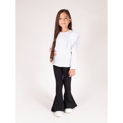 Dziewczęce legginsy dzwony czarne Nicol,r.134 Dziewczęce legginsy dzwony czarne Nicol,r.134