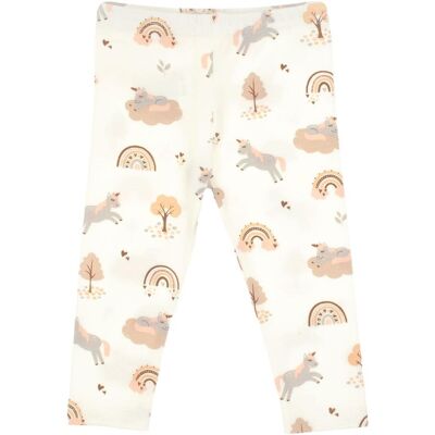 Dziewczęce legginsy tęcza jednorożce kremowe Nicol,r.146 Dziewczęce legginsy tęcza jednorożce kremowe Nicol,r.146
