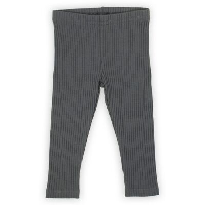 Dziewczęce legginsy z prążkowanej bawełny grafitowe Nicol, r. 128 Dziewczęce legginsy z prążkowanej bawełny grafitowe Nicol, r. 128
