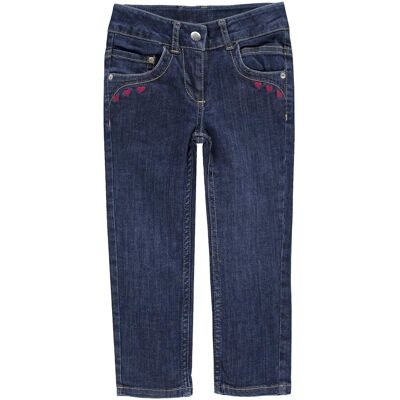 Dziewczęce spodnie jeansowe serduszka denim Kanz r.92 Dziewczęce spodnie jeansowe serduszka denim Kanz r.92
