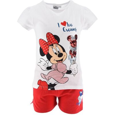 SunCity Dziewczęcy Komplet Koszulka I Spodenki Disney Myszka Minnie SunCity Dziewczęcy Komplet Koszulka I Spodenki Disney Myszka Minnie