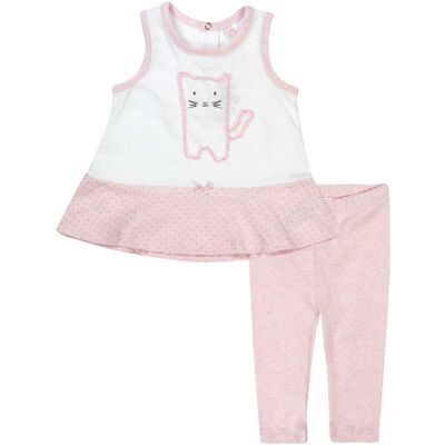 KFG Dziewczęcy komplet tunika + legginsy, biały, rozmiar 74 KFG Dziewczęcy komplet tunika + legginsy, biały, rozmiar 74