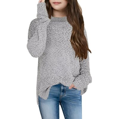 Inny producent Dziewczęcy Sweter Polarowy Ciepły Zimowy Okrągły Dekolt Szary 9-10 lat 140 Inny producent Dziewczęcy Sweter Polarowy Ciepły Zimowy Okrągły Dekolt Szary 9-10 lat 140