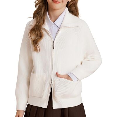 Inny producent Dziewczęcy Sweter Rozpinany Dzianinowy Ciepły Elegancki Biały 14 Lat Inny producent Dziewczęcy Sweter Rozpinany Dzianinowy Ciepły Elegancki Biały 14 Lat