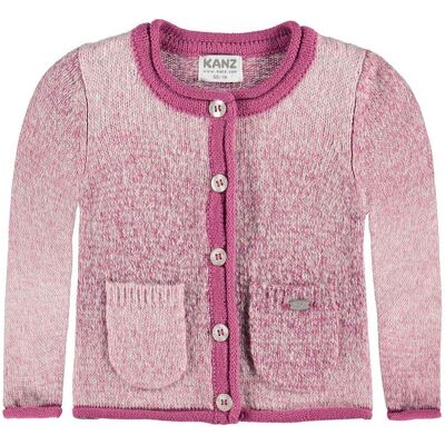 Dziewczęcy sweter rozpinany jasnoróżowy Kanz Dziewczęcy sweter rozpinany jasnoróżowy Kanz