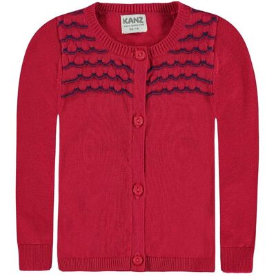 KFG Dziewczęcy sweter rozpinany, różowy, rozmiar 62 KFG Dziewczęcy sweter rozpinany, różowy, rozmiar 62