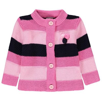 Dziewczęcy sweter rozpinany różowy w paski Kanz r.68 Dziewczęcy sweter rozpinany różowy w paski Kanz r.68