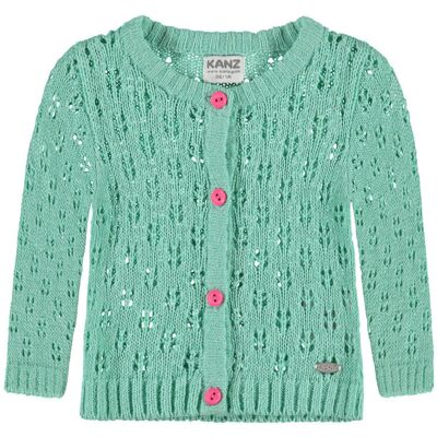 KFG Dziewczęcy sweter rozpinany, zielony, rozmiar 74 KFG Dziewczęcy sweter rozpinany, zielony, rozmiar 74