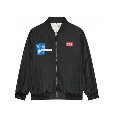 Fila Czarna Kurtka Bomber Z Kieszeniami I Zamkiem 146/152 K_a Fila Czarna Kurtka Bomber Z Kieszeniami I Zamkiem 146/152 K_a