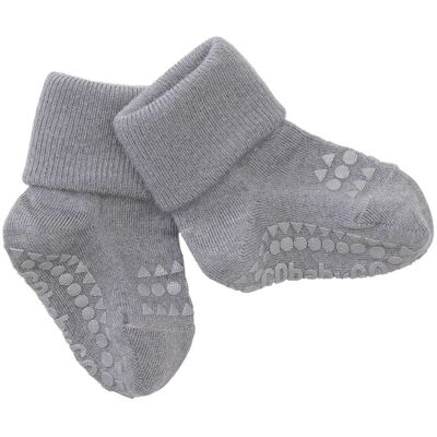GoBabyGo antypoślizgowe skarpetki do nauki chodzenia WOOL Grey Melange 6 m+ GoBabyGo antypoślizgowe skarpetki do nauki chodzenia WOOL Grey Melange 6 m+