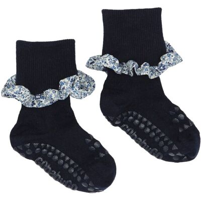 GoBabyGo skarpetki antypoślizgowe dla dziewczynki LIBERTY BAMBOO Dark Blue Katie and Millie Blue 2 lata GoBabyGo skarpetki antypoślizgowe dla dziewczynki LIBERTY BAMBOO Dark Blue Katie and Millie Blue 2 lata