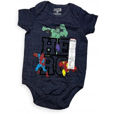 Granatowe body dziecięce MARVEL 9 miesięcy Granatowe body dziecięce MARVEL 9 miesięcy