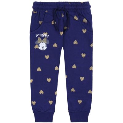 sarcia.eu Granatowe spodnie dresowe w złote serduszka MYSZKA MINNIE Disney 6-7 lat 122 cm sarcia.eu Granatowe spodnie dresowe w złote serduszka MYSZKA MINNIE Disney 6-7 lat 122 cm