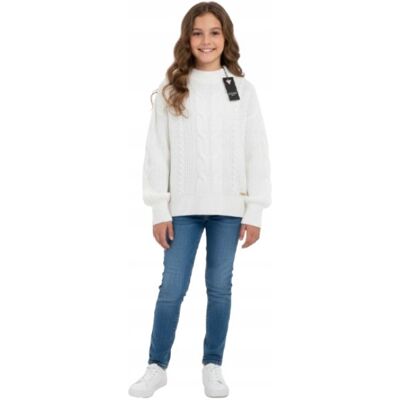 Guess Ecru Sweter Dziecięcy Ze Wzorem Warkoczy Wełna 140 Gxa Guess Ecru Sweter Dziecięcy Ze Wzorem Warkoczy Wełna 140 Gxa