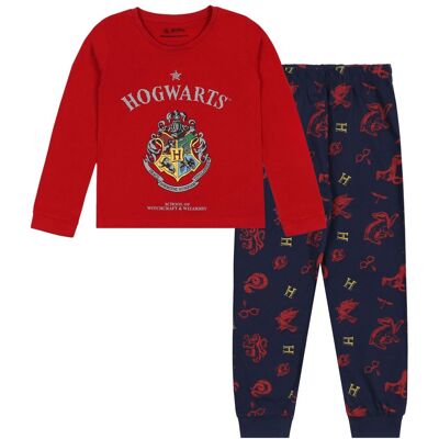 Harry Potter Chłopięca piżama z długimi spodniami, długi rękaw, bawełniana OEKO-TEX Harry Potter Chłopięca piżama z długimi spodniami, długi rękaw, bawełniana OEKO-TEX