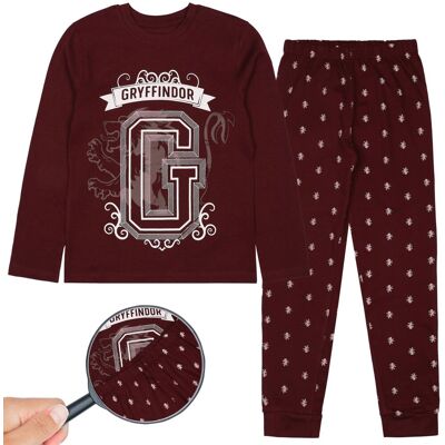sarcia.eu Harry Potter Gryffindor Chłopięca piżama z długim rękawem, dwuczęściowa dla chłopca, bordowa 11-12 lat 146/152 cm sarcia.eu Harry Potter Gryffindor Chłopięca piżama z długim rękawem, dwuczęściowa dla chłopca, bordowa 11-12 lat 146/152 cm