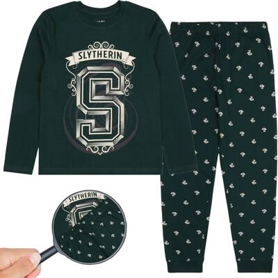 sarcia.eu Harry Potter Slytherin Chłopięca piżama z długim rękawem, dwuczęściowa dla chłopca, zielona 9-10 lat 134/140 cm sarcia.eu Harry Potter Slytherin Chłopięca piżama z długim rękawem, dwuczęściowa dla chłopca, zielona 9-10 lat 134/140 cm