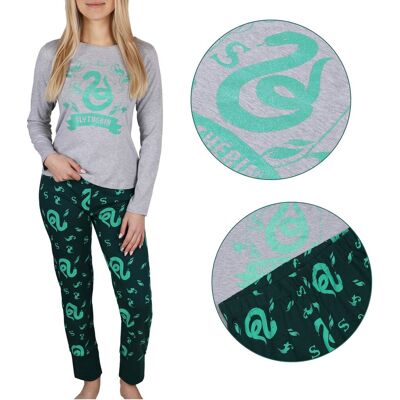 sarcia.eu Harry Potter Slytherin Dziewczęca piżama z długim rękawem, dwuczęściowa dla dziewczynki, zielona, bawełniana 9-10 lat 134/140 cm sarcia.eu Harry Potter Slytherin Dziewczęca piżama z długim rękawem, dwuczęściowa dla dziewczynki, zielona, bawełniana 9-10 lat 134/140 cm