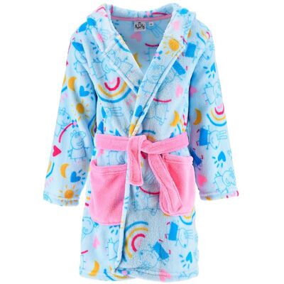 Sun City Jasnoniebieski szlafrok dziewczęcy Peppa Pig . Rozmiar 98 cm . Sun City Jasnoniebieski szlafrok dziewczęcy Peppa Pig . Rozmiar 98 cm .