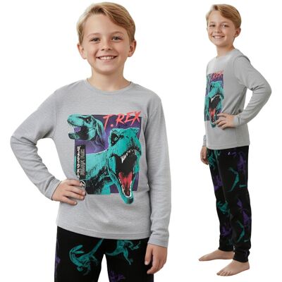sarcia.eu Jurassic World Bawełniana, szara piżama chłopięca, DWUCZĘŚCIOWA piżamka z długim rękawem 9-10 lat 134/140 cm sarcia.eu Jurassic World Bawełniana, szara piżama chłopięca, DWUCZĘŚCIOWA piżamka z długim rękawem 9-10 lat 134/140 cm