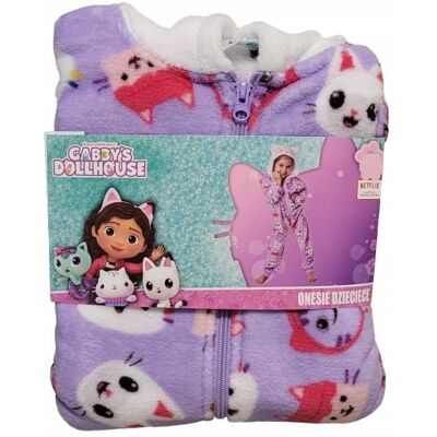 Carbotex KOCI DOMEK GABI ONESIE DZIECIĘCE kombinezon fioletowy rozmiar 110-116 Carbotex KOCI DOMEK GABI ONESIE DZIECIĘCE kombinezon fioletowy rozmiar 110-116