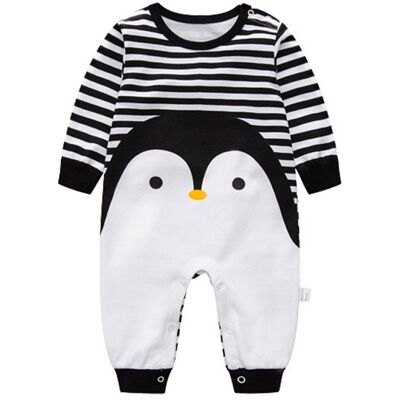 Inny producent Kombinezon dziecięcy dla chłopców i dziewczynek, bawełniany kombinezon z długim rękawem, piżama, 0-12 miesięcy, pingwin, 3-6 Months Inny producent Kombinezon dziecięcy dla chłopców i dziewczynek, bawełniany kombinezon z długim rękawem, piżama, 0-12 miesięcy, pingwin, 3-6 Months