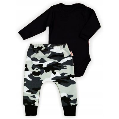 KOMPLET Body CZARNE + Spodnie DRES Moro CZARNE 92 KLEKLE KOMPLET Body CZARNE + Spodnie DRES Moro CZARNE 92 KLEKLE