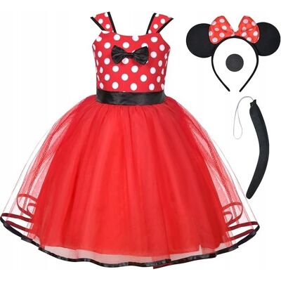inna (Inny) KOSTIUM MYSZKI MINNIE DLA DZIEWCZYNKI SUKIENKA W KROPKI 4W1 ROZMIAR 110 inna (Inny) KOSTIUM MYSZKI MINNIE DLA DZIEWCZYNKI SUKIENKA W KROPKI 4W1 ROZMIAR 110