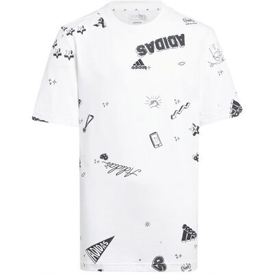 Koszulka adidas Bluv Q3 AOPT Jr IA1564 biały 176 c Koszulka adidas Bluv Q3 AOPT Jr IA1564 biały 176 c