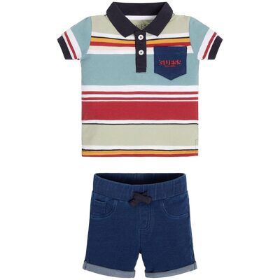 Koszulka + Spodenki Komplet Dziecięcy Guess Baby Bawełniany Polo-62 Koszulka + Spodenki Komplet Dziecięcy Guess Baby Bawełniany Polo-62