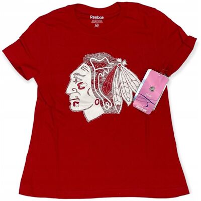 Reebok Koszulka T-Shirt Dziewczęca Chicago Blackhawks S Reebok Koszulka T-Shirt Dziewczęca Chicago Blackhawks S