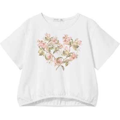 Ewa Collection Krótki T-Shirt Dziewczęcy Magnolia 92 Ewa Collection Krótki T-Shirt Dziewczęcy Magnolia 92