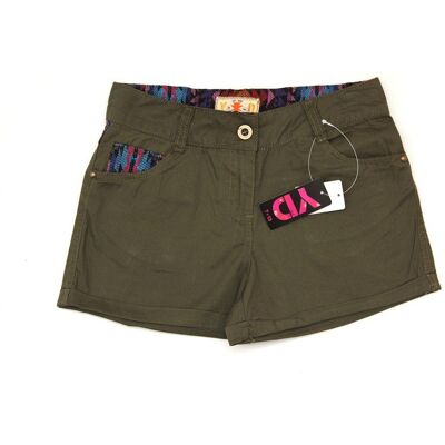 sarcia.eu Krótkie spodenki khaki + wzory 9-10 lat 140 cm sarcia.eu Krótkie spodenki khaki + wzory 9-10 lat 140 cm