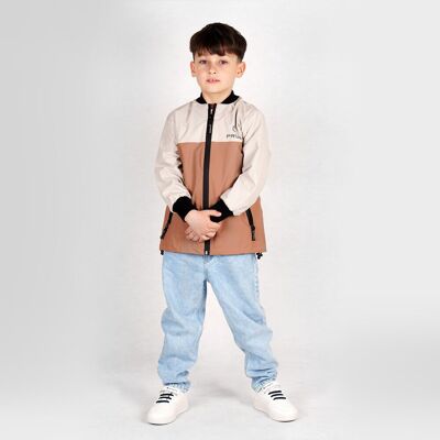 Kurtka Bomber Pros Sports Dla Chłopców, Model 717, Beżowo-Czekoladowa, Rozmiar Xs Kurtka Bomber Pros Sports Dla Chłopców, Model 717, Beżowo-Czekoladowa, Rozmiar Xs