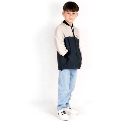 Kurtka Bomber Pros Sports Dla Chłopców, Model 717, Beżowo-Granatowa, Rozmiar Xs Kurtka Bomber Pros Sports Dla Chłopców, Model 717, Beżowo-Granatowa, Rozmiar Xs