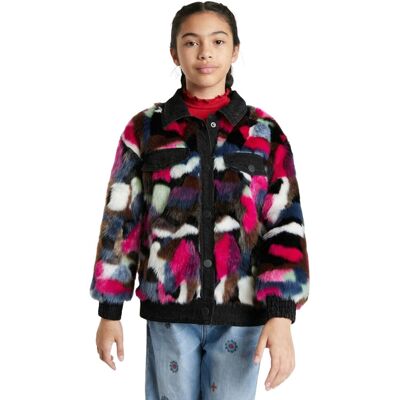 Kurtka Dziewczęca Desigual Amur Sztuczne Futerko -98 Kurtka Dziewczęca Desigual Amur Sztuczne Futerko -98