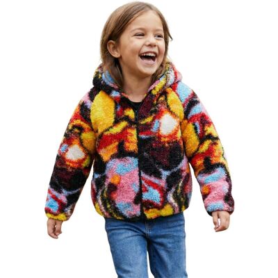 Kurtka Dziewczęca Desigual Urano Wielokolorowa Baranek -98 Kurtka Dziewczęca Desigual Urano Wielokolorowa Baranek -98
