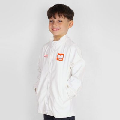 PROS Kurtka Reprezentacji, Przeciwdeszczowa Dla Chłopców, Model 713 Polska, Biała, Rozmiar Xxs PROS Kurtka Reprezentacji, Przeciwdeszczowa Dla Chłopców, Model 713 Polska, Biała, Rozmiar Xxs
